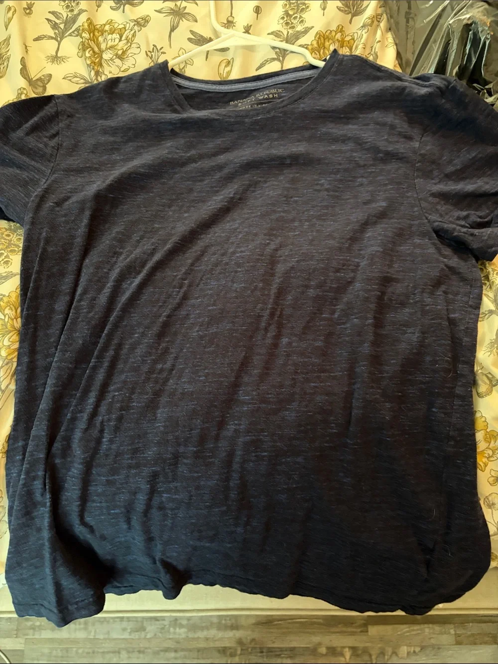 Banana Republic Navy Slub Short Sleeve Crewneck Tee